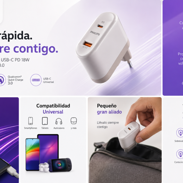Cargador Philips 18w DL2508