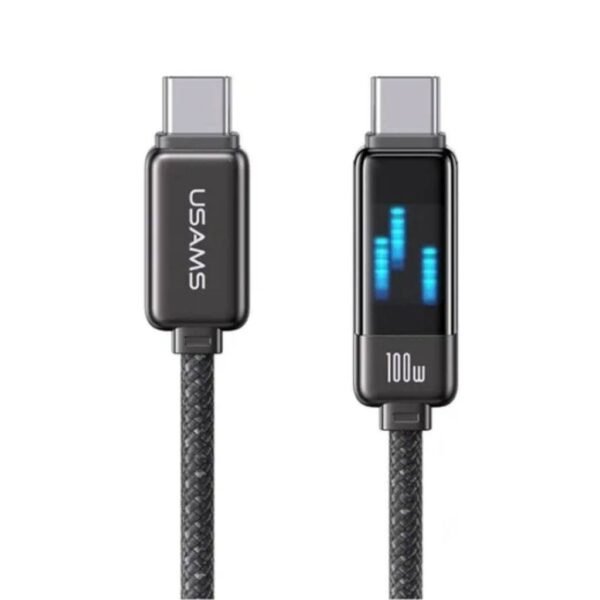Cable de Datos Meteor Series USB C a USB C 100W 1.2M Gris USAMS