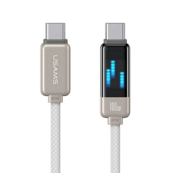 Cable de Datos Meteor Series USB C a USB C 100W 1.2M Titanium USAMS