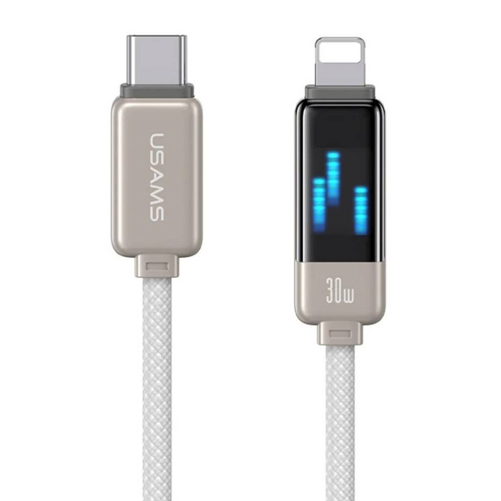 Cable de Datos Meteor Series USB C a Lightinig 30W 1.2M Titanium USAMS