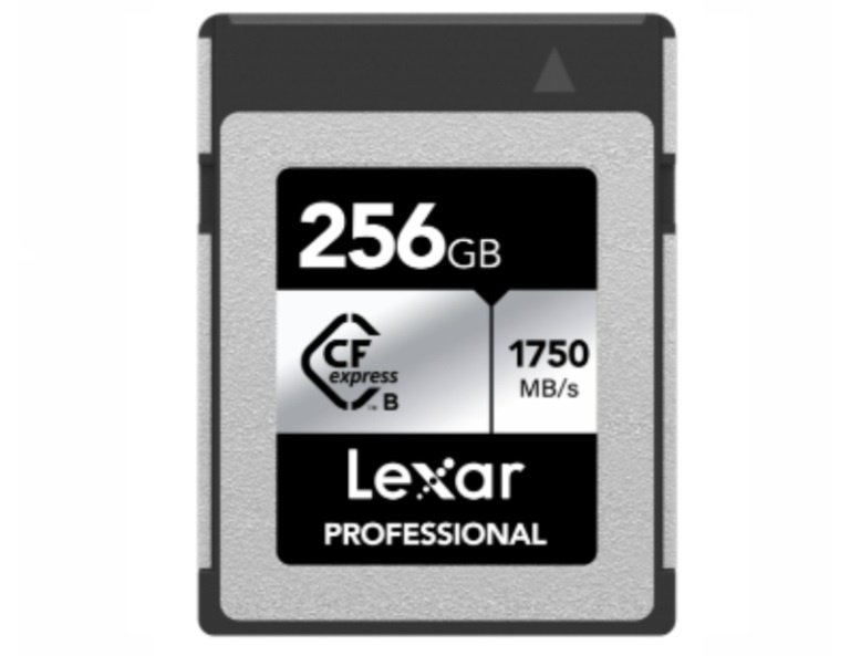 Memoria CFexpress Lexar Pro 256GB Tipo B Silver Series Velocidad de lectura de hasta 1750 MB/s.