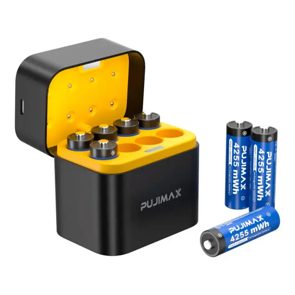 Kit baterias Pujimax 8 Pilas AA 1,5v Litio 4255mwh + cargador