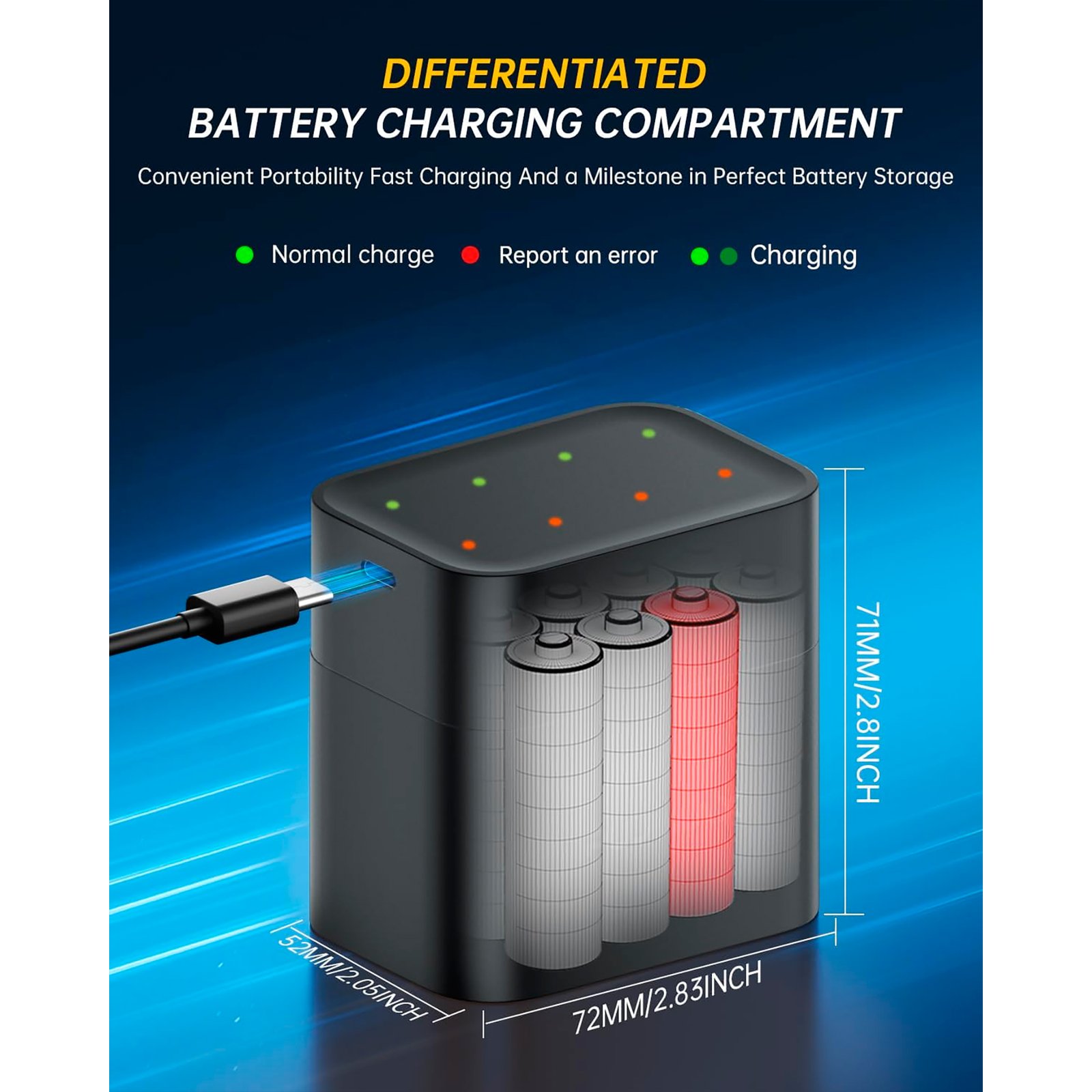 Kit baterias Pujimax 8 Pilas AA 1,5v Litio 4255mwh + cargador - Imagen 7
