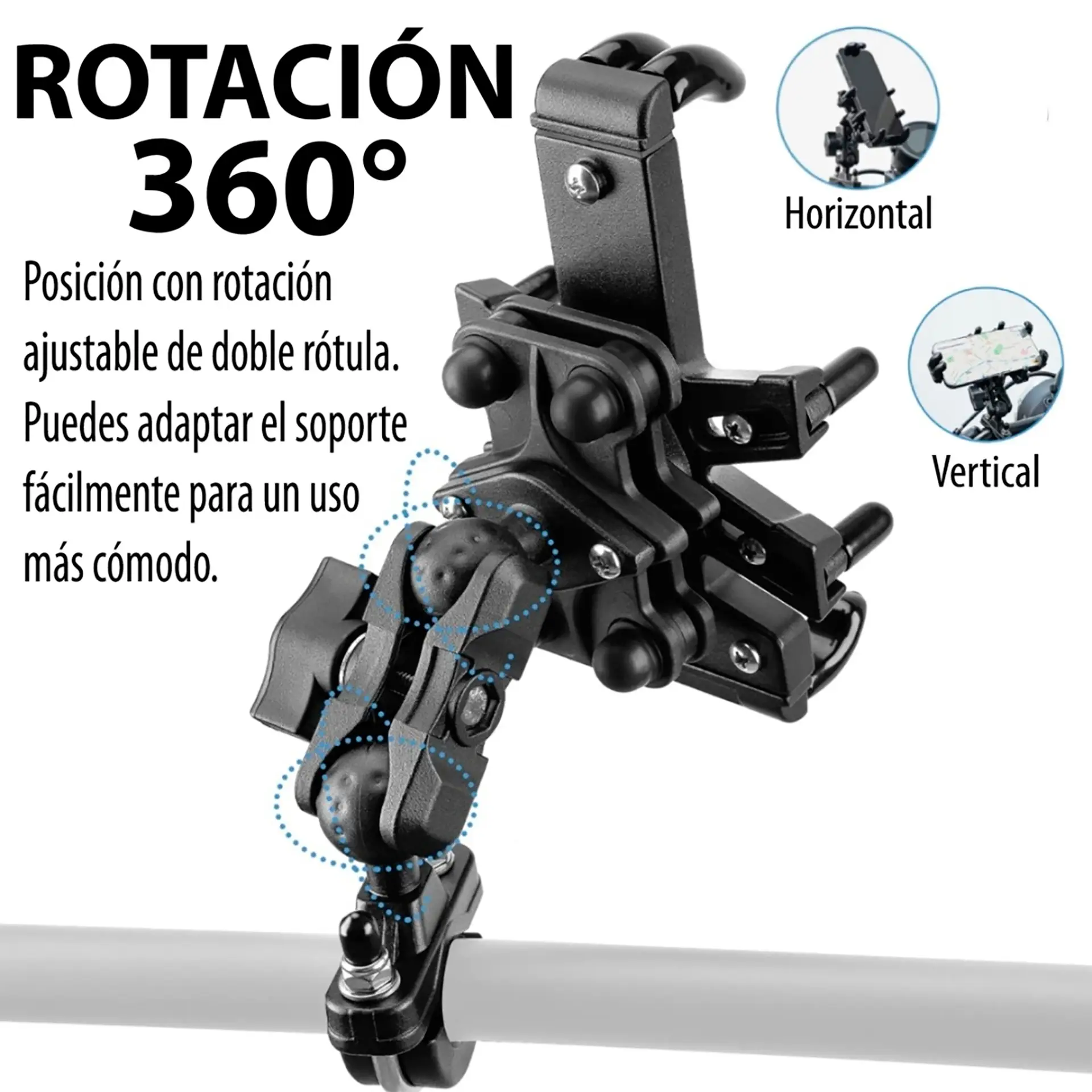 Soporte De Bicicleta Para Smartphone Rockbros 360° - Imagen 9